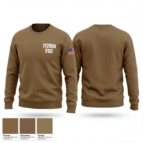 Crew Neck Sweatshirt, 1128th FSC, Army, Teamtime, Team time, sublimation, custom sports apparel, team uniforms, spirit wear, spiritwear, sports uniforms, custom shirts, team store, custom team store, fundraiser sports, apparel fundraiser