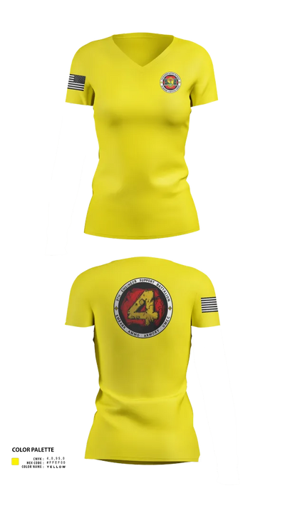 9th Engineer Support Battalion 95542880 Women's Short Sleeve V-neck Shirt - 23