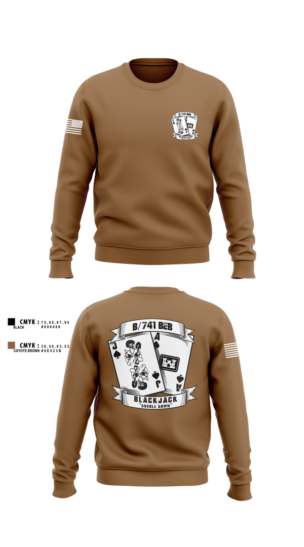 Crew Neck Sweatshirt, B/741BEB, Army, Teamtime, Team time, sublimation, custom sports apparel, team uniforms, spirit wear, spiritwear, sports uniforms, custom shirts, team store, custom team store, fundraiser sports, apparel fundraiser