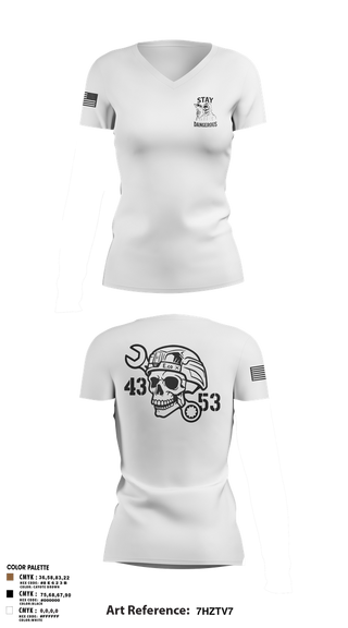 Womens Short Sleeve Vneck Shirt, 4-3 AHB, , Teamtime, Team time, sublimation, custom sports apparel, team uniforms, spirit wear, spiritwear, sports uniforms, custom shirts, team store, custom team store, fundraiser sports, apparel fundraiser