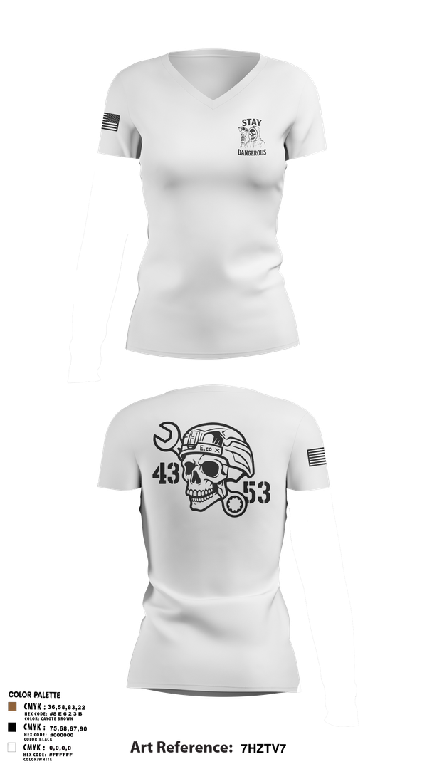 Womens Short Sleeve Vneck Shirt, 4-3 AHB, , Teamtime, Team time, sublimation, custom sports apparel, team uniforms, spirit wear, spiritwear, sports uniforms, custom shirts, team store, custom team store, fundraiser sports, apparel fundraiser