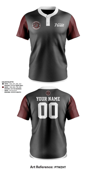 Two Button Softball Jersey, Homer Heat, Softball, Teamtime, Team time, sublimation, custom sports apparel, team uniforms, spirit wear, spiritwear, sports uniforms, custom shirts, team store, custom team store, fundraiser sports, apparel fundraiser