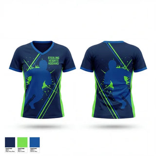 Womens Short Sleeve Vneck Shirt, Sterling Heights Kodiaks, , Teamtime, Team time, sublimation, custom sports apparel, team uniforms, spirit wear, spiritwear, sports uniforms, custom shirts, team store, custom team store, fundraiser sports, apparel fundraiser