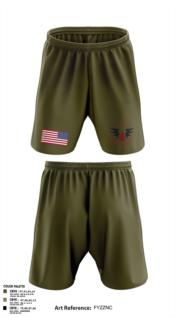 Athletic Shorts With Pockets, CCo, 1-508PIR (OG), Army, Teamtime, Team time, sublimation, custom sports apparel, team uniforms, spirit wear, spiritwear, sports uniforms, custom shirts, team store, custom team store, fundraiser sports, apparel fundraiser
