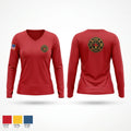 Barton Vol. Fire Dept. Women's Long Sleeve V-neck Shirt - 1
