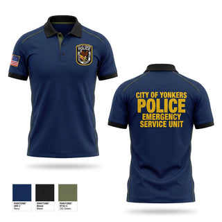 Short Sleeve Performance Polo, Yonkers Police Emergency Services Unit, Police, Teamtime, Team time, sublimation, custom sports apparel, team uniforms, spirit wear, spiritwear, sports uniforms, custom shirts, team store, custom team store, fundraiser sports, apparel fundraiser