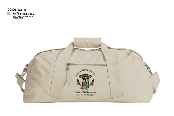 Duffle Bag, Nabeeh Temple #260, Army, Teamtime, Team time, sublimation, custom sports apparel, team uniforms, spirit wear, spiritwear, sports uniforms, custom shirts, team store, custom team store, fundraiser sports, apparel fundraiser