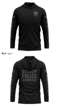 Bishop Police Department Long Sleeve Performance Shirt with hood - 12