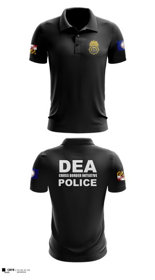 Short Sleeve Performance Polo, DEA DC 45, Police, Teamtime, Team time, sublimation, custom sports apparel, team uniforms, spirit wear, spiritwear, sports uniforms, custom shirts, team store, custom team store, fundraiser sports, apparel fundraiser