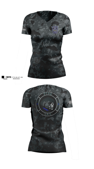Womens Short Sleeve Vneck Shirt, Prairieville Township police, Police, Teamtime, Team time, sublimation, custom sports apparel, team uniforms, spirit wear, spiritwear, sports uniforms, custom shirts, team store, custom team store, fundraiser sports, apparel fundraiser