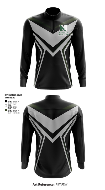 Minnechaug Regional High School Cheer 84223142 Quarter Zip Jacket - 1