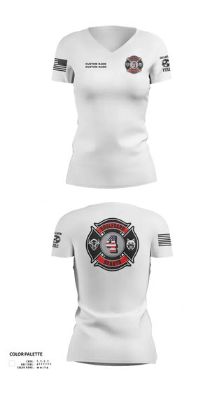 Womens Short Sleeve Vneck Shirt, Gallatin Fire Department Station 4, Fire Department, Teamtime, Team time, sublimation, custom sports apparel, team uniforms, spirit wear, spiritwear, sports uniforms, custom shirts, team store, custom team store, fundraiser sports, apparel fundraiser