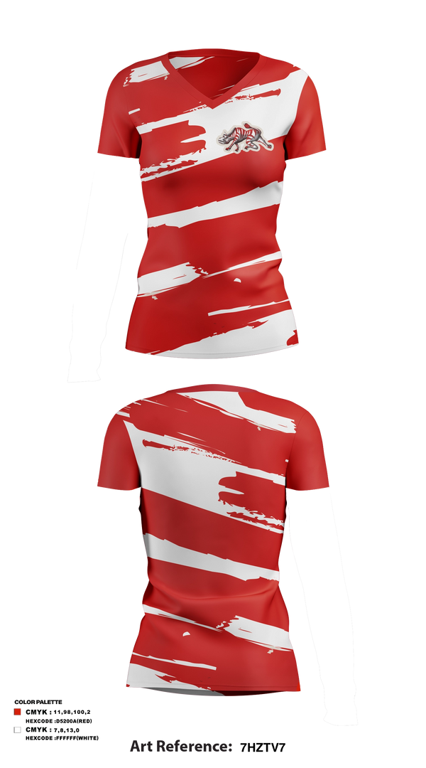 Womens Short Sleeve Vneck Shirt, Zebras, , Teamtime, Team time, sublimation, custom sports apparel, team uniforms, spirit wear, spiritwear, sports uniforms, custom shirts, team store, custom team store, fundraiser sports, apparel fundraiser