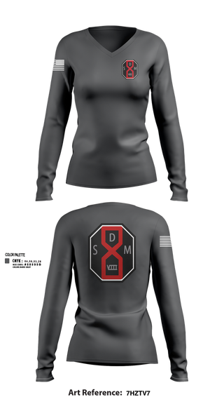 Womens Long Sleeve Vneck Shirt, San Dimas Sheriffs Station, , Teamtime, Team time, sublimation, custom sports apparel, team uniforms, spirit wear, spiritwear, sports uniforms, custom shirts, team store, custom team store, fundraiser sports, apparel fundraiser
