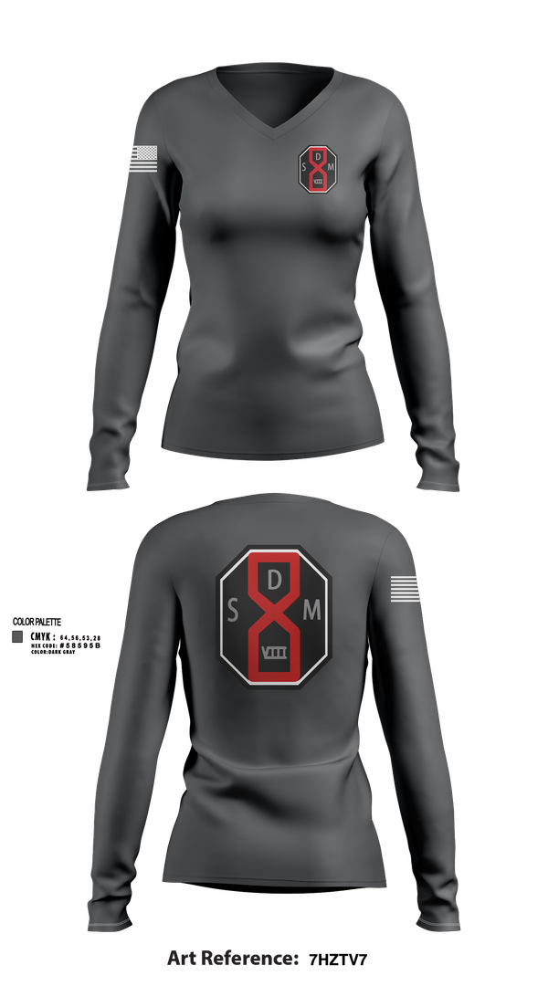 Womens Long Sleeve Vneck Shirt, San Dimas Sheriffs Station, , Teamtime, Team time, sublimation, custom sports apparel, team uniforms, spirit wear, spiritwear, sports uniforms, custom shirts, team store, custom team store, fundraiser sports, apparel fundraiser