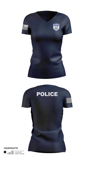 Womens Short Sleeve Vneck Shirt, Andover Township Police Department, , Teamtime, Team time, sublimation, custom sports apparel, team uniforms, spirit wear, spiritwear, sports uniforms, custom shirts, team store, custom team store, fundraiser sports, apparel fundraiser