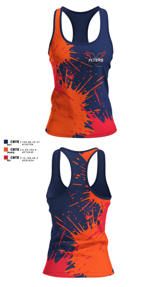 Womens Track Singlet, Heartland Flyers, Track & Field, Teamtime, Team time, sublimation, custom sports apparel, team uniforms, spirit wear, spiritwear, sports uniforms, custom shirts, team store, custom team store, fundraiser sports, apparel fundraiser