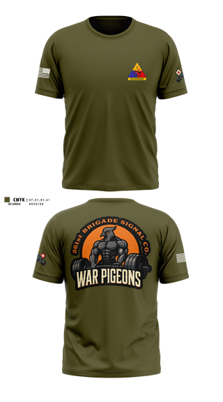 Short Sleeve Performance Shirt, 261st War Pigeons, Army, Teamtime, Team time, sublimation, custom sports apparel, team uniforms, spirit wear, spiritwear, sports uniforms, custom shirts, team store, custom team store, fundraiser sports, apparel fundraiser