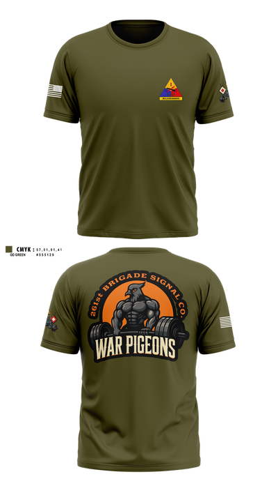 261st War Pigeons Short Sleeve Performance Shirt - 100