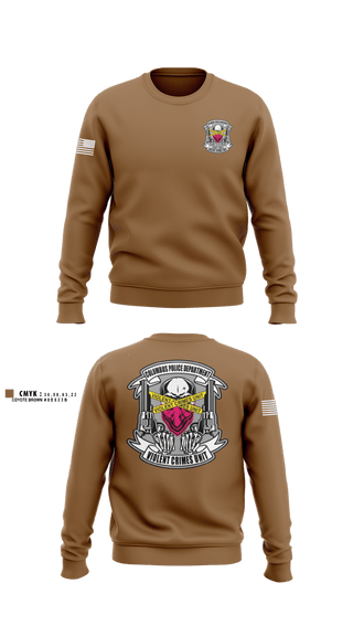 Crew Neck Sweatshirt, Violent Crimes, Police, Teamtime, Team time, sublimation, custom sports apparel, team uniforms, spirit wear, spiritwear, sports uniforms, custom shirts, team store, custom team store, fundraiser sports, apparel fundraiser