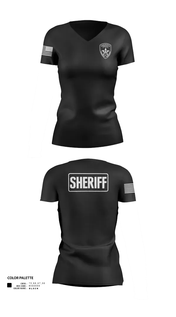 Womens Short Sleeve Vneck Shirt, Sheriff Emergency Response Team, Police, Teamtime, Team time, sublimation, custom sports apparel, team uniforms, spirit wear, spiritwear, sports uniforms, custom shirts, team store, custom team store, fundraiser sports, apparel fundraiser