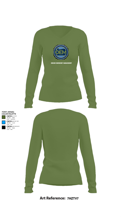 Oregon Emergency Management 48984222 Women's Long Sleeve V-neck Shirt - 40