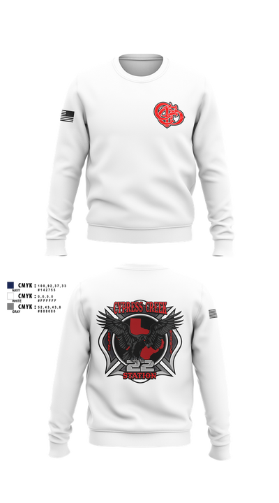 Cy creek fire 22 83530628 Crew Neck Sweatshirt - 3