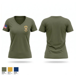 Womens Short Sleeve Vneck Shirt, U.S. PROBATION, Police, Teamtime, Team time, sublimation, custom sports apparel, team uniforms, spirit wear, spiritwear, sports uniforms, custom shirts, team store, custom team store, fundraiser sports, apparel fundraiser