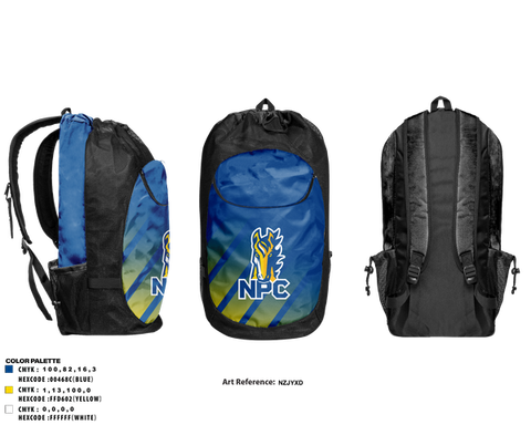 Gear Bag, Northpointe Christian Girls Soccer, Women's Soccer, Teamtime, Team time, sublimation, custom sports apparel, team uniforms, spirit wear, spiritwear, sports uniforms, custom shirts, team store, custom team store, fundraiser sports, apparel fundraiser
