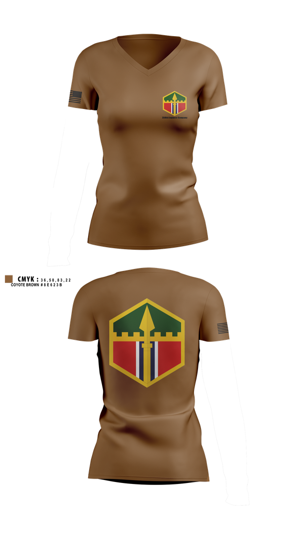 Womens Short Sleeve Vneck Shirt, 350th engineer company, , Teamtime, Team time, sublimation, custom sports apparel, team uniforms, spirit wear, spiritwear, sports uniforms, custom shirts, team store, custom team store, fundraiser sports, apparel fundraiser