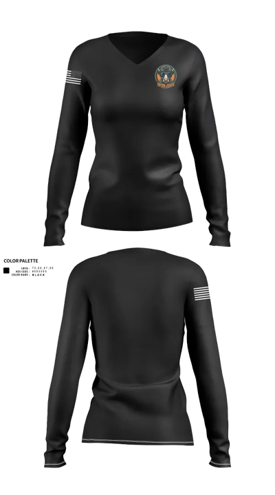 MCAT 1220 78613069 Women's Long Sleeve V-neck Shirt - 20