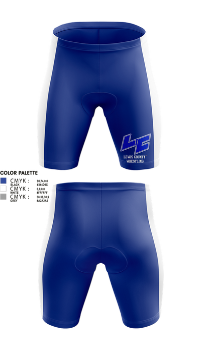Lewis County High School Wrestling 76376643 Men's Compression Shorts - 1