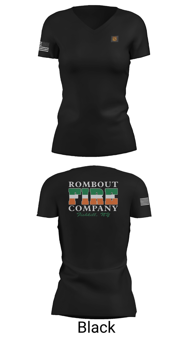 Womens Short Sleeve Vneck Shirt, Rombout Fire Company, Fire Department, Teamtime, Team time, sublimation, custom sports apparel, team uniforms, spirit wear, spiritwear, sports uniforms, custom shirts, team store, custom team store, fundraiser sports, apparel fundraiser