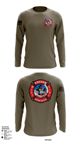 Long Sleeve Performance Shirt, Station 19, Fire Department, Teamtime, Team time, sublimation, custom sports apparel, team uniforms, spirit wear, spiritwear, sports uniforms, custom shirts, team store, custom team store, fundraiser sports, apparel fundraiser