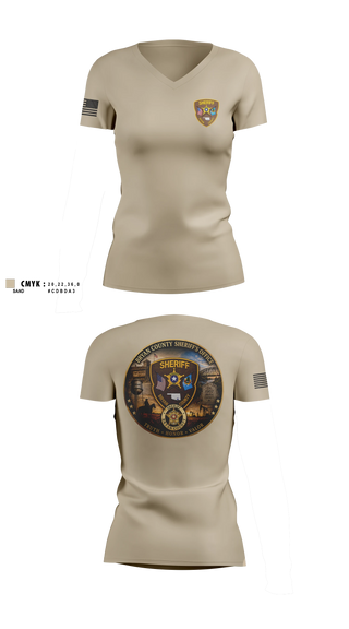 Womens Short Sleeve Vneck Shirt, Bryan County Sheriff’s Office, Police, Teamtime, Team time, sublimation, custom sports apparel, team uniforms, spirit wear, spiritwear, sports uniforms, custom shirts, team store, custom team store, fundraiser sports, apparel fundraiser