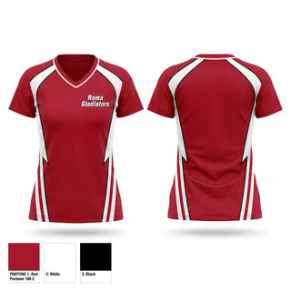 Womens Short Sleeve Vneck Shirt, Roma Gladiators, Baseball, Teamtime, Team time, sublimation, custom sports apparel, team uniforms, spirit wear, spiritwear, sports uniforms, custom shirts, team store, custom team store, fundraiser sports, apparel fundraiser