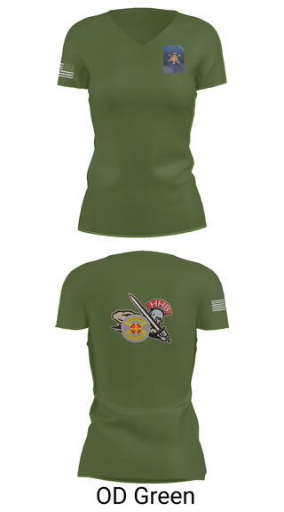 Womens Short Sleeve Vneck Shirt, HHB, 428th Field Artillery Brigade, , Teamtime, Team time, sublimation, custom sports apparel, team uniforms, spirit wear, spiritwear, sports uniforms, custom shirts, team store, custom team store, fundraiser sports, apparel fundraiser