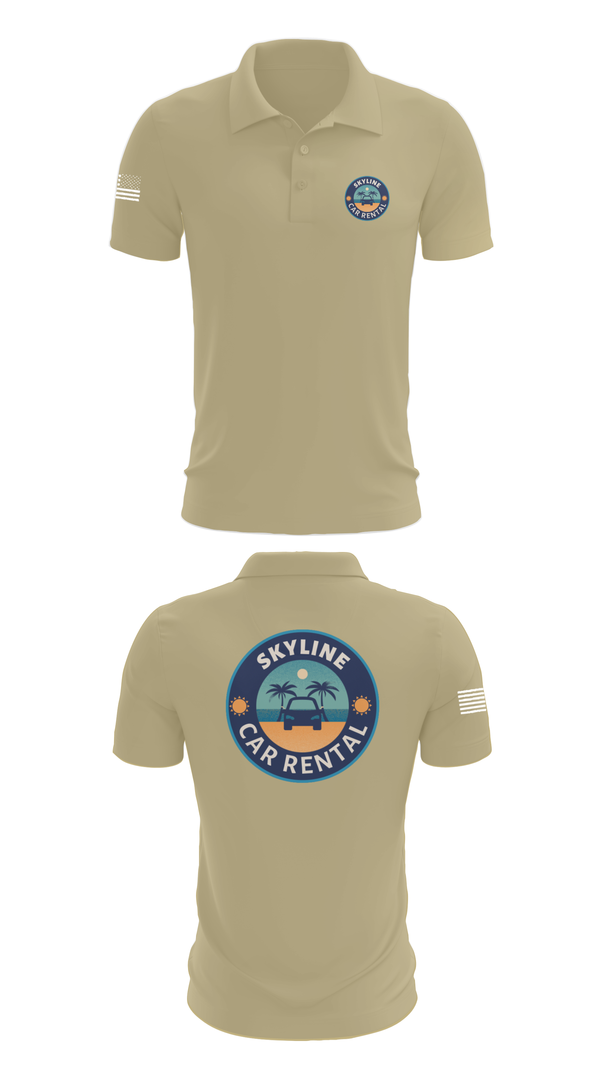Short Sleeve Performance Polo, Skyline Car Rental, Men's Basketball, Teamtime, Team time, sublimation, custom sports apparel, team uniforms, spirit wear, spiritwear, sports uniforms, custom shirts, team store, custom team store, fundraiser sports, apparel fundraiser
