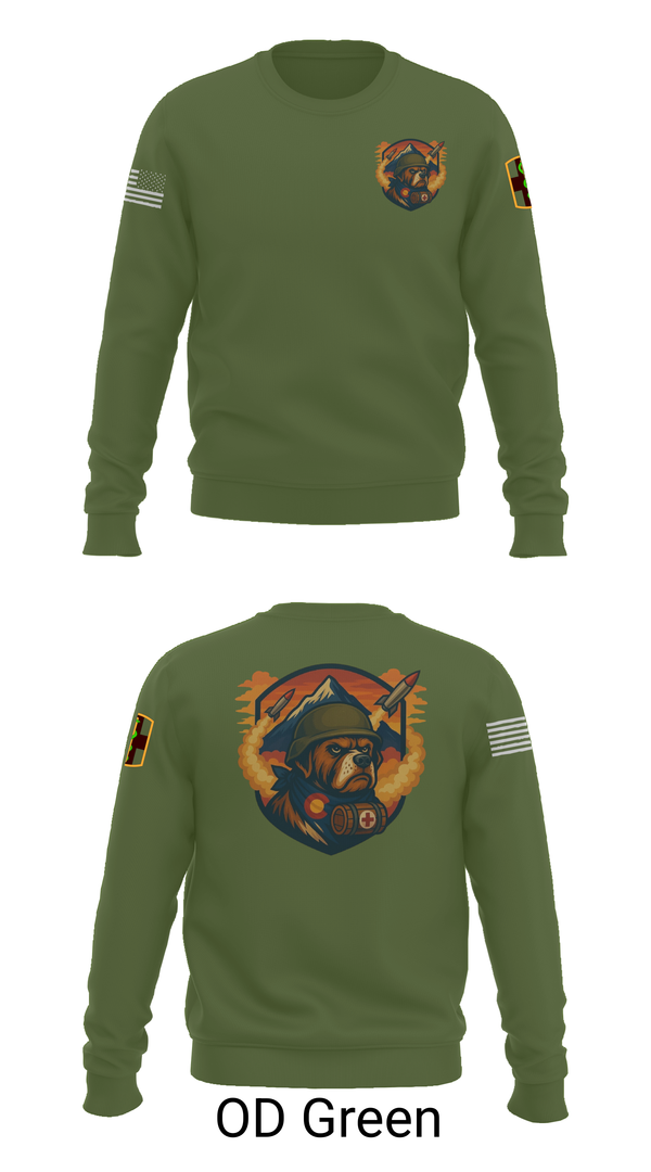 Crew Neck Sweatshirt, 10th Field Hospital (FWD), , Teamtime, Team time, sublimation, custom sports apparel, team uniforms, spirit wear, spiritwear, sports uniforms, custom shirts, team store, custom team store, fundraiser sports, apparel fundraiser