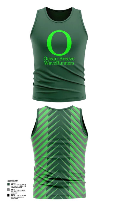 Ocean Breeze Wave Runners 62388964 Men's Track Singlet - 3