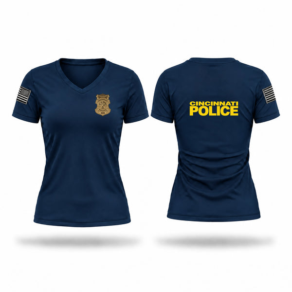 Violent Crimes Squad (District Four) Women's Short Sleeve V-neck Shirt - 1