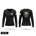 Special Operations Command Korea (SOCKOR) Women's Long Sleeve V-neck Shirt - 1