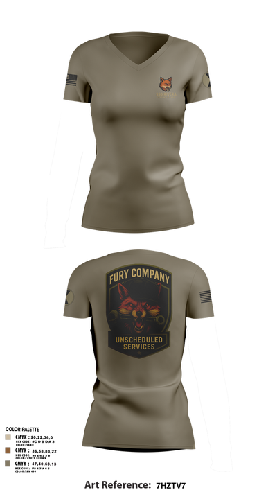 Unscheduled Service 19126504 Women's Short Sleeve V-neck Shirt - 3