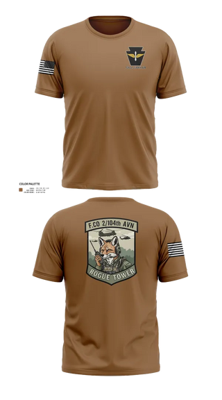 Short Sleeve Performance Shirt, Fox company 2/104th avn, National Guard, Teamtime, Team time, sublimation, custom sports apparel, team uniforms, spirit wear, spiritwear, sports uniforms, custom shirts, team store, custom team store, fundraiser sports, apparel fundraiser