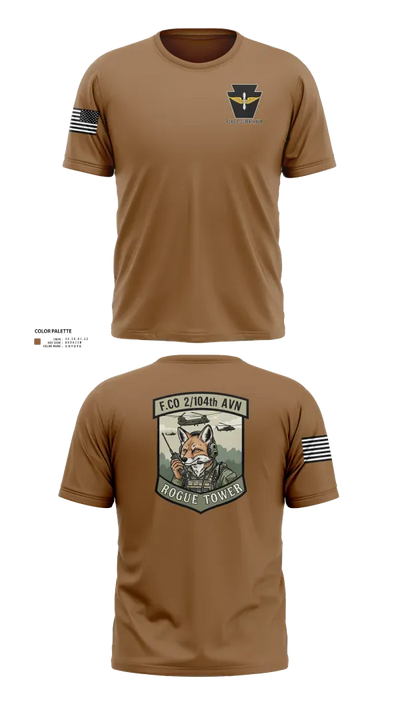 Fox company 2/104th avn 96762502 Short Sleeve Performance Shirt - 21