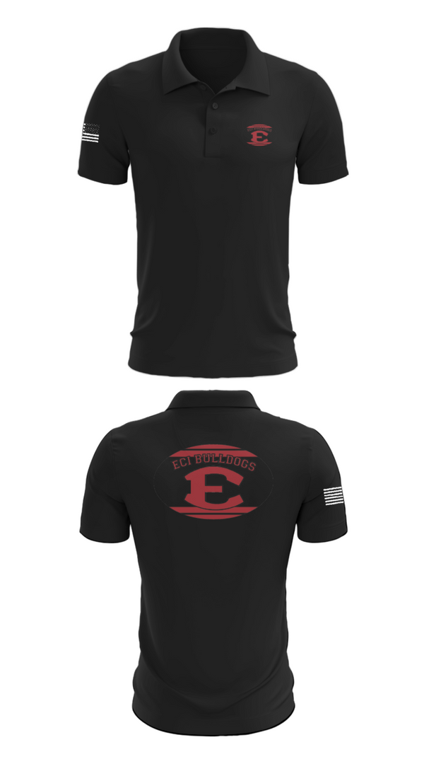 Short Sleeve Performance Polo, E.C.I.BULLDOGS, Football, Teamtime, Team time, sublimation, custom sports apparel, team uniforms, spirit wear, spiritwear, sports uniforms, custom shirts, team store, custom team store, fundraiser sports, apparel fundraiser