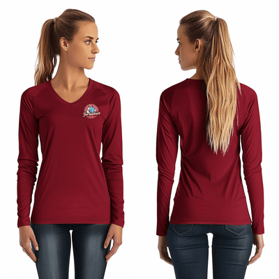 Talladega College Volleyball 32789771 Women's Long Sleeve V-neck Shirt - 43