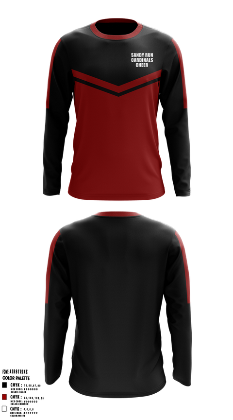 Long Sleeve Performance Shirt, Sandy Run Cardinals, Cheer, Teamtime, Team time, sublimation, custom sports apparel, team uniforms, spirit wear, spiritwear, sports uniforms, custom shirts, team store, custom team store, fundraiser sports, apparel fundraiser