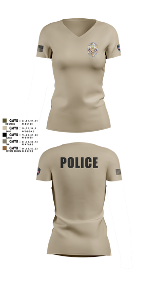 Womens Short Sleeve Vneck Shirt, Miami Police Department, , Teamtime, Team time, sublimation, custom sports apparel, team uniforms, spirit wear, spiritwear, sports uniforms, custom shirts, team store, custom team store, fundraiser sports, apparel fundraiser