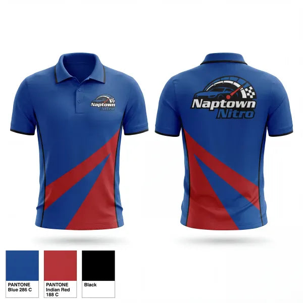 Short Sleeve Performance Polo, Naptown Nitro, Men's Volleyball, Teamtime, Team time, sublimation, custom sports apparel, team uniforms, spirit wear, spiritwear, sports uniforms, custom shirts, team store, custom team store, fundraiser sports, apparel fundraiser